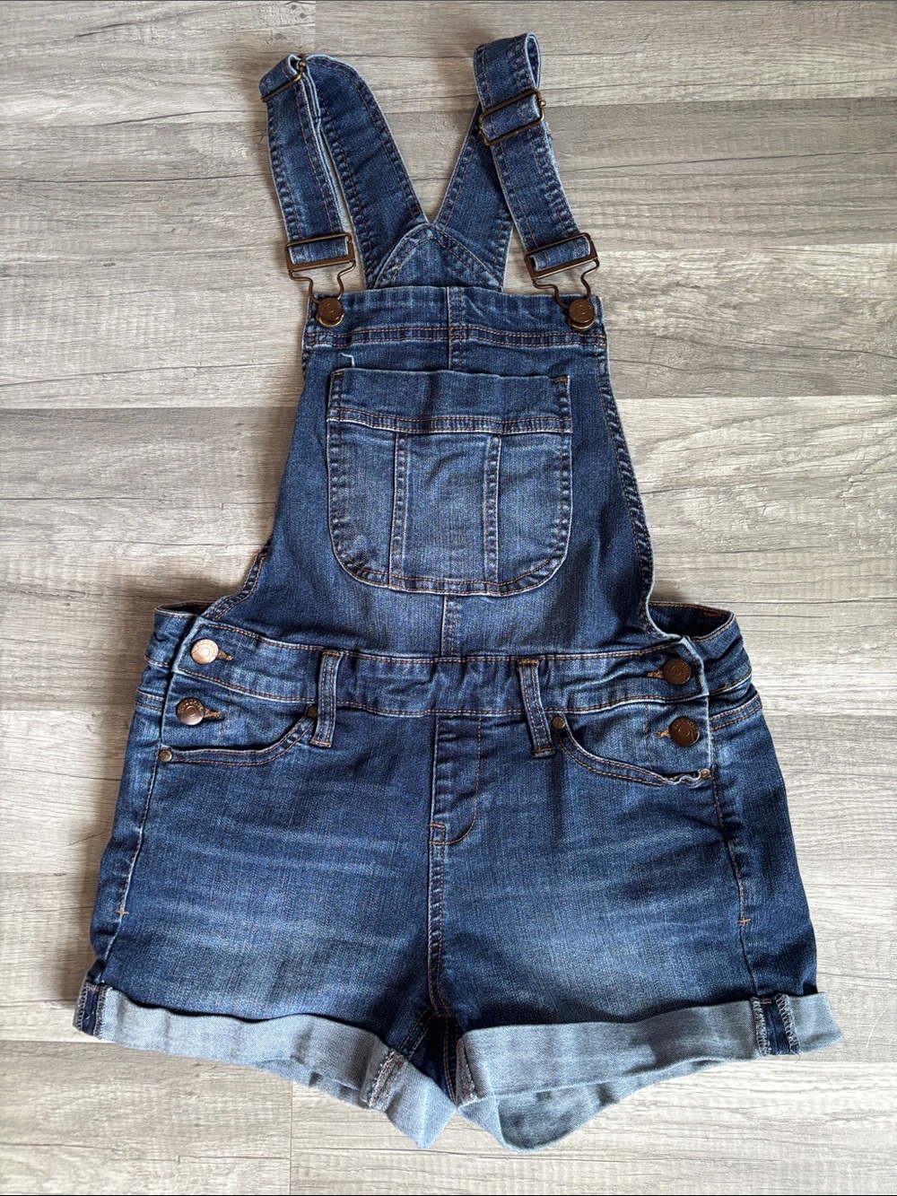 Blue Spice Dark Blue Denim Short Overalls